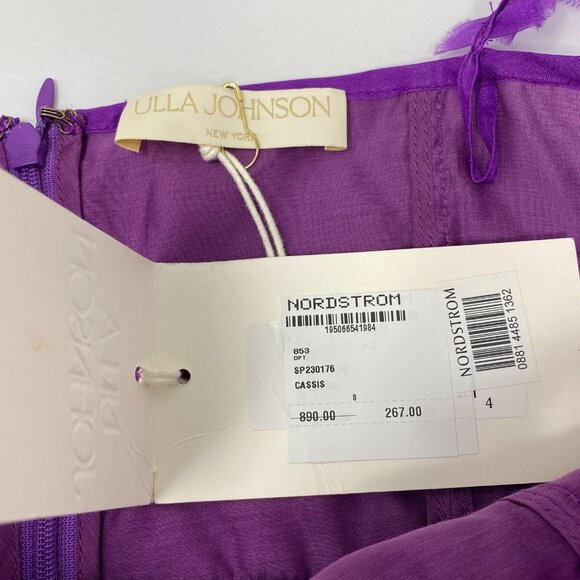 Ulla Johnson Priscilla ruffled tiered silk-organza midi dress 8 NWT $890 - Picture 11 of 15